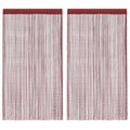 vidaXL Zasłony sznurkowe, 2 sztuki, 140 x 250 cm, burgundowe
