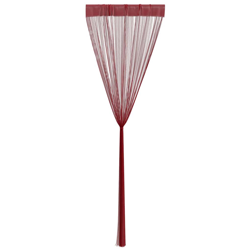 vidaXL Zasłony sznurkowe, 2 sztuki, 140 x 250 cm, burgundowe