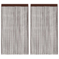 vidaXL Zasłony sznurkowe, 2 sztuki, 100 x 250 cm, brązowe