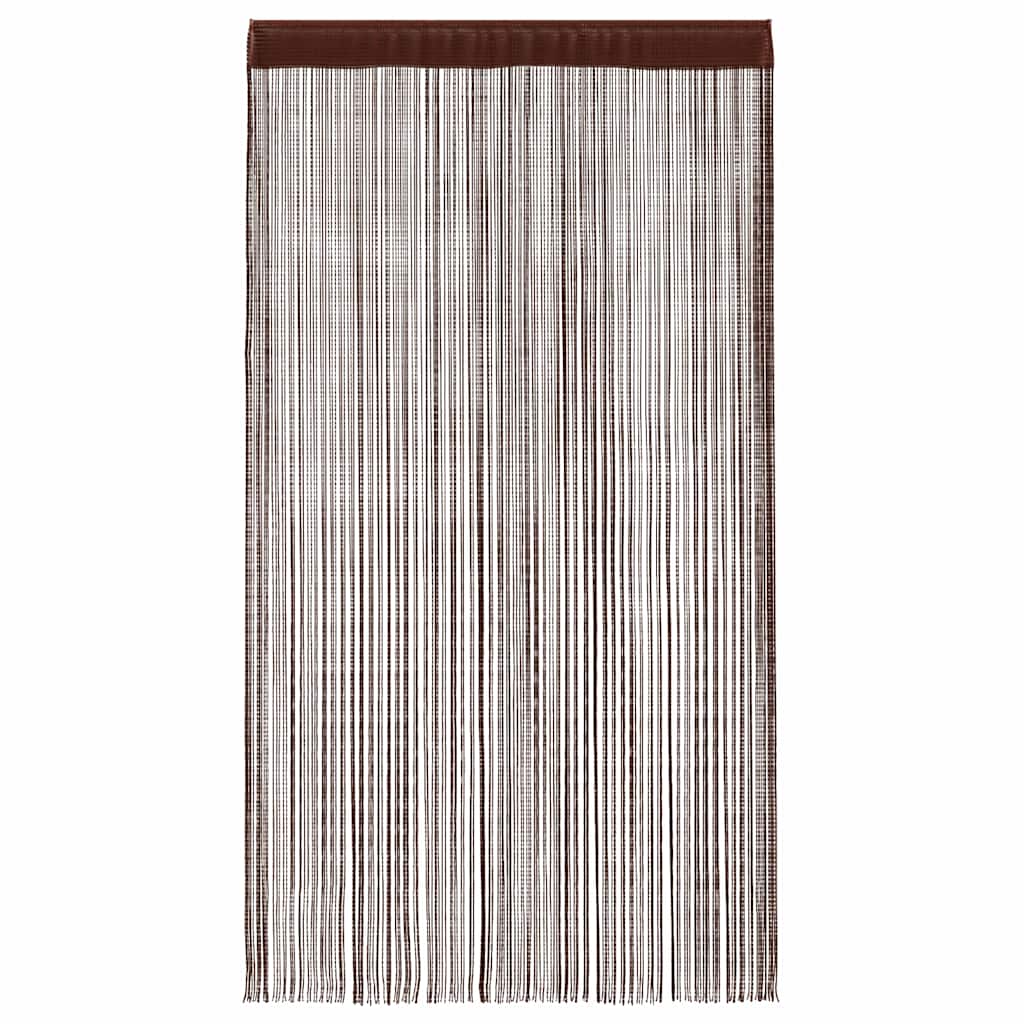 vidaXL Zasłony sznurkowe, 2 sztuki, 100 x 250 cm, brązowe