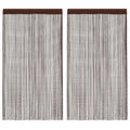 vidaXL Zasłony sznurkowe, 2 sztuki, 140 x 250 cm, brązowe