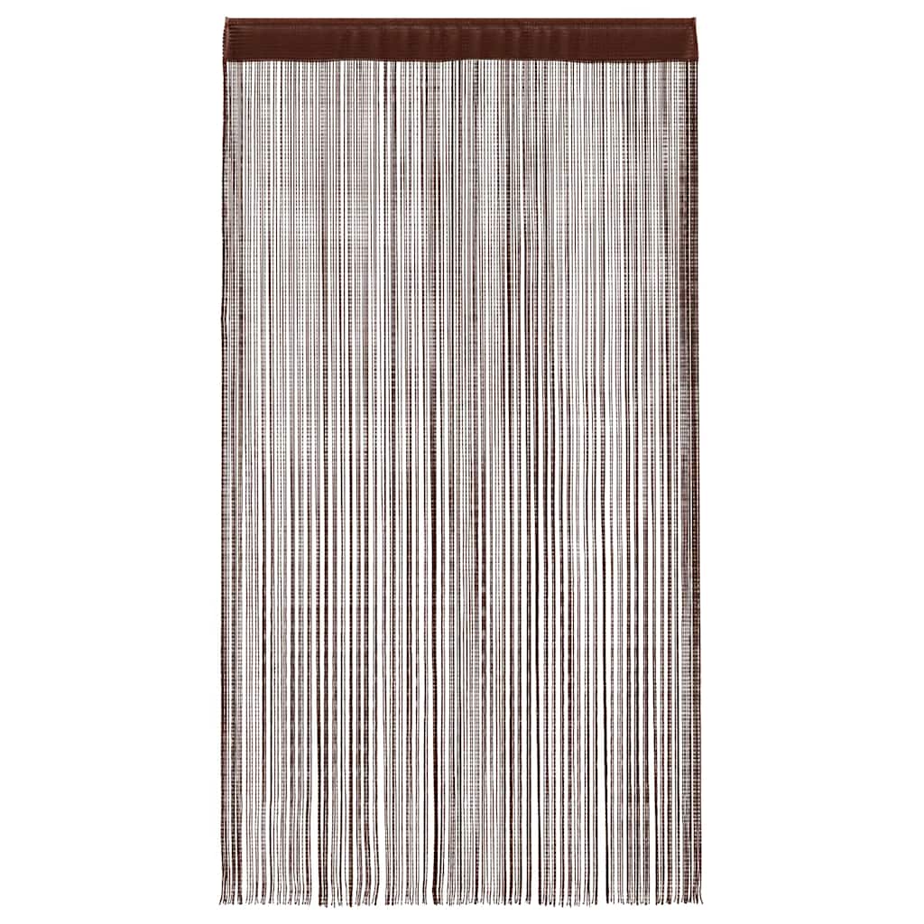 vidaXL Zasłony sznurkowe, 2 sztuki, 140 x 250 cm, brązowe