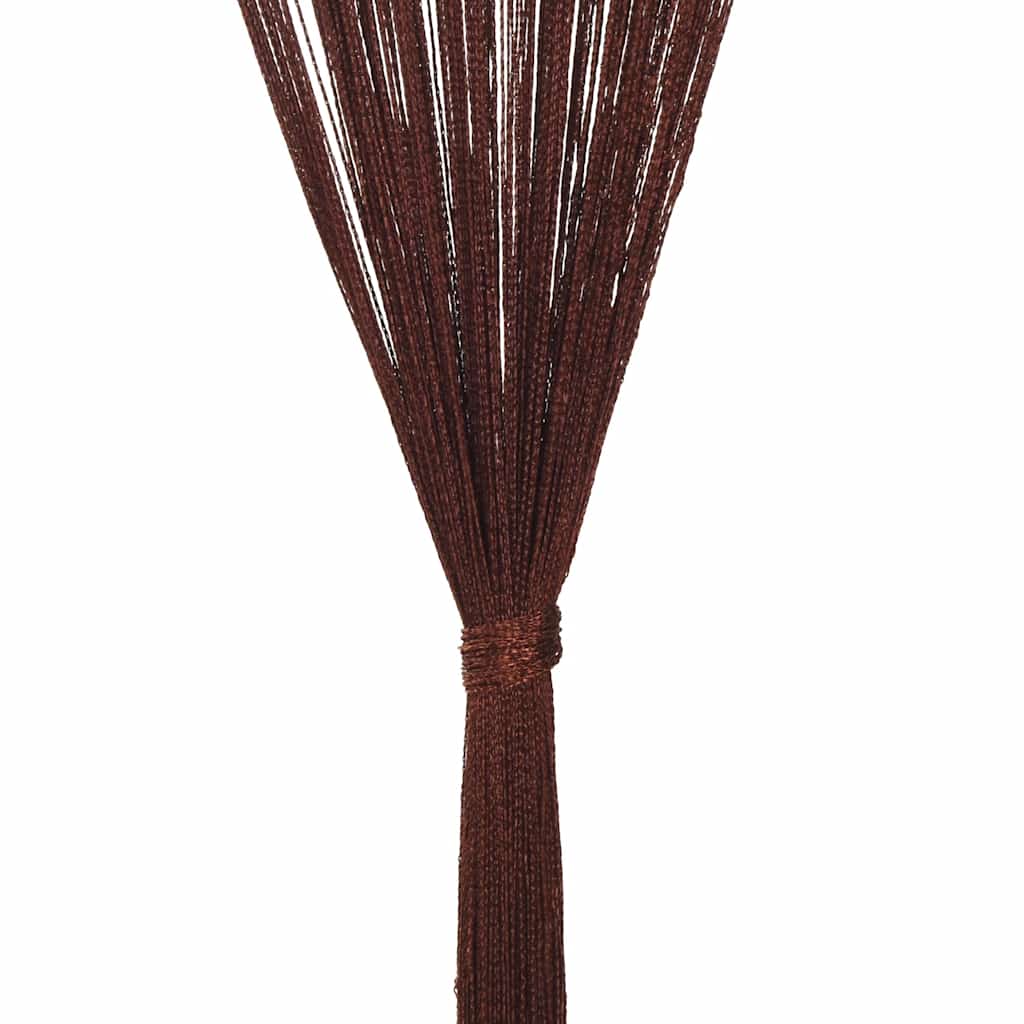 vidaXL Zasłony sznurkowe, 2 sztuki, 140 x 250 cm, brązowe