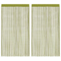 vidaXL Zasłony sznurkowe, 2 sztuki, 100 x 250 cm, zielone