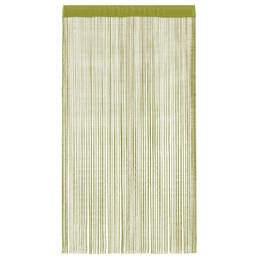 vidaXL Zasłony sznurkowe, 2 sztuki, 140 x 250 cm, zielone