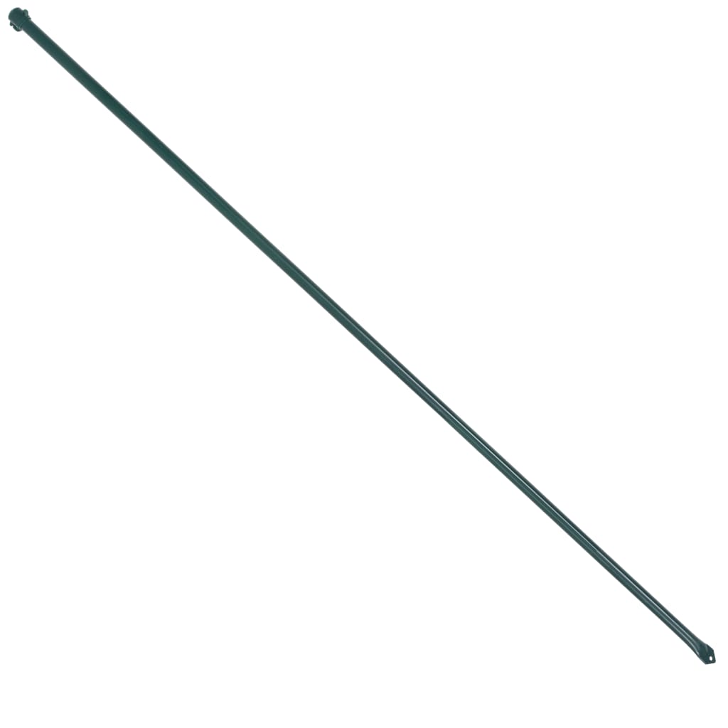 vidaXL Słupki ogrodzeniowe, 10 szt., 1,5 m, metalowe, zielone