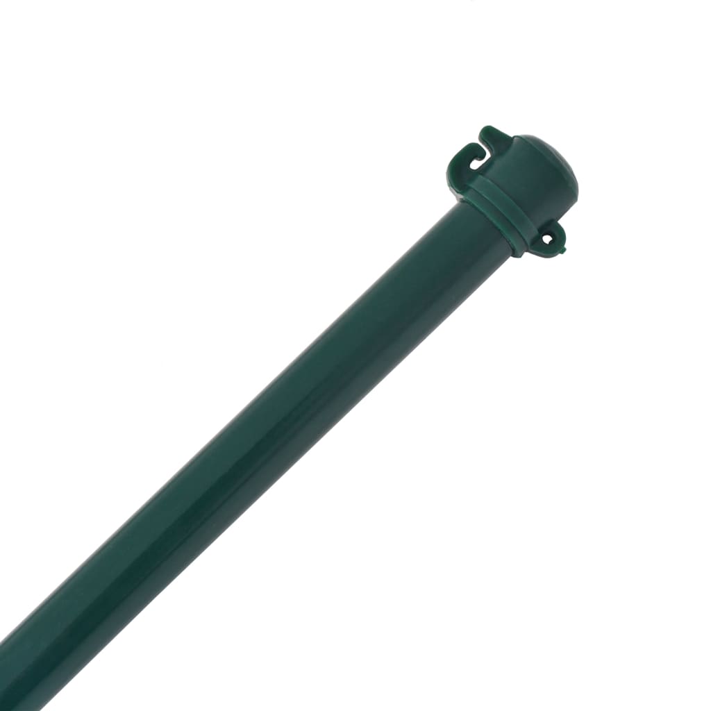 vidaXL Słupki ogrodzeniowe, 10 szt., 1,5 m, metalowe, zielone