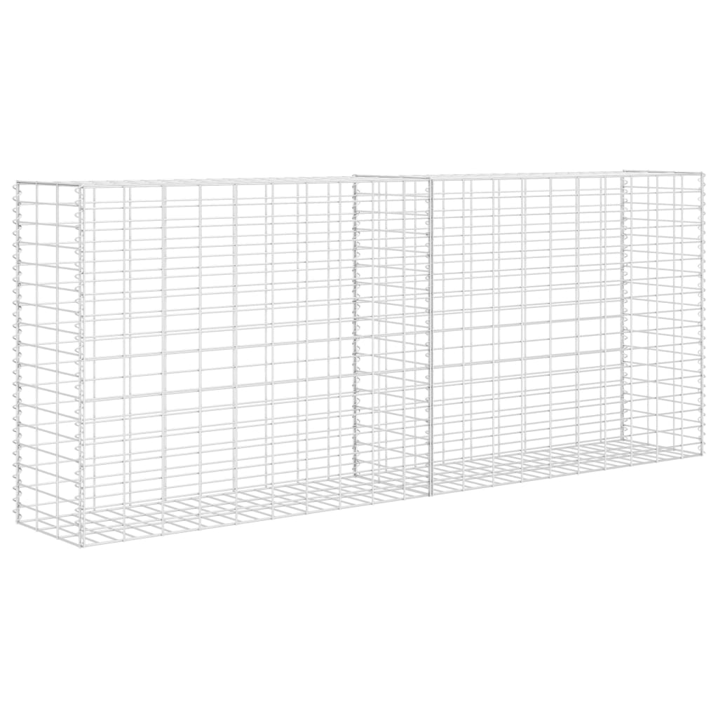 vidaXL Kosz gabionowy, galwanizowana stal, 85 x 30 x 200 cm