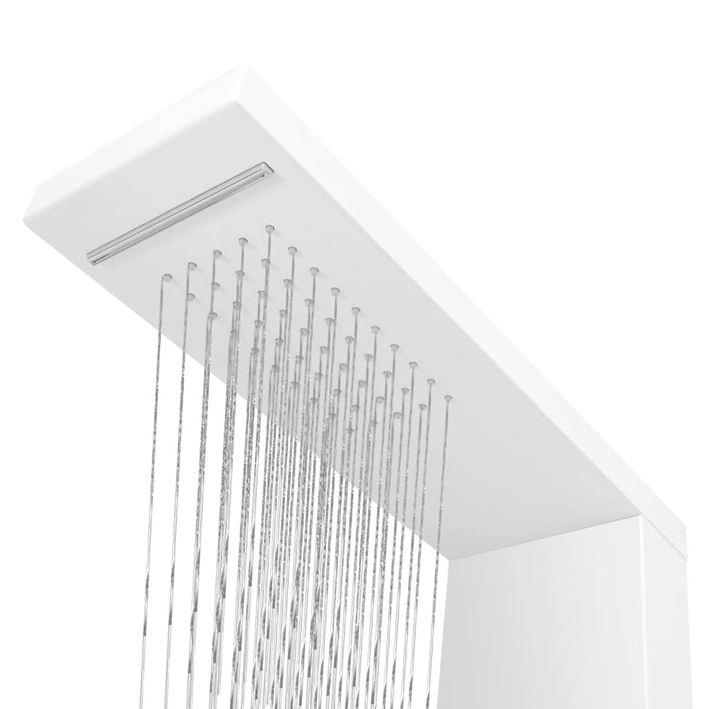 vidaXL Panel prysznicowy, aluminiowy, matowy, biały