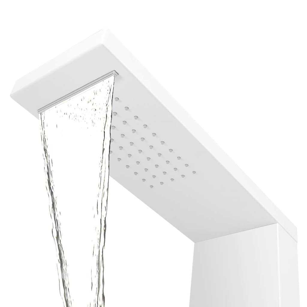 vidaXL Panel prysznicowy, aluminiowy, matowy, biały