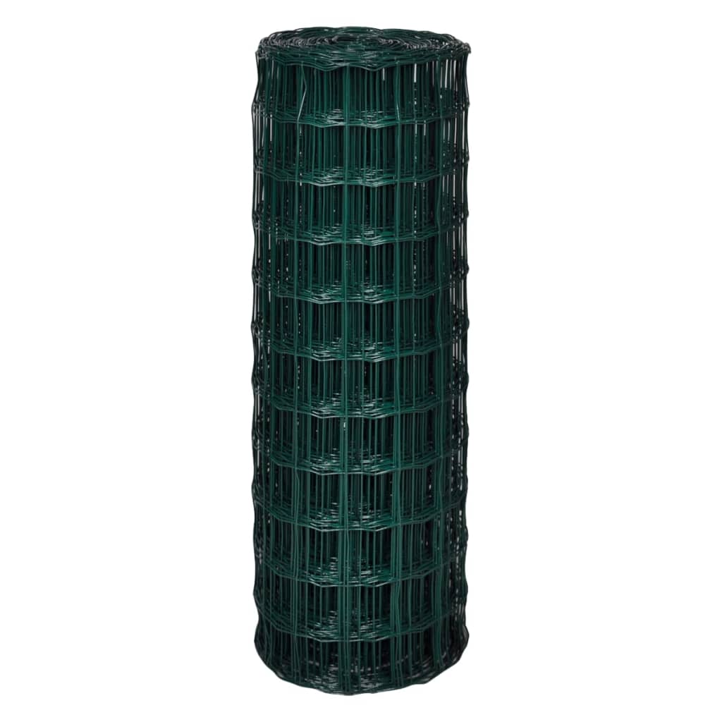 vidaXL Euro ogrodzenie, stalowe, 25 x 1,7 m, zielone