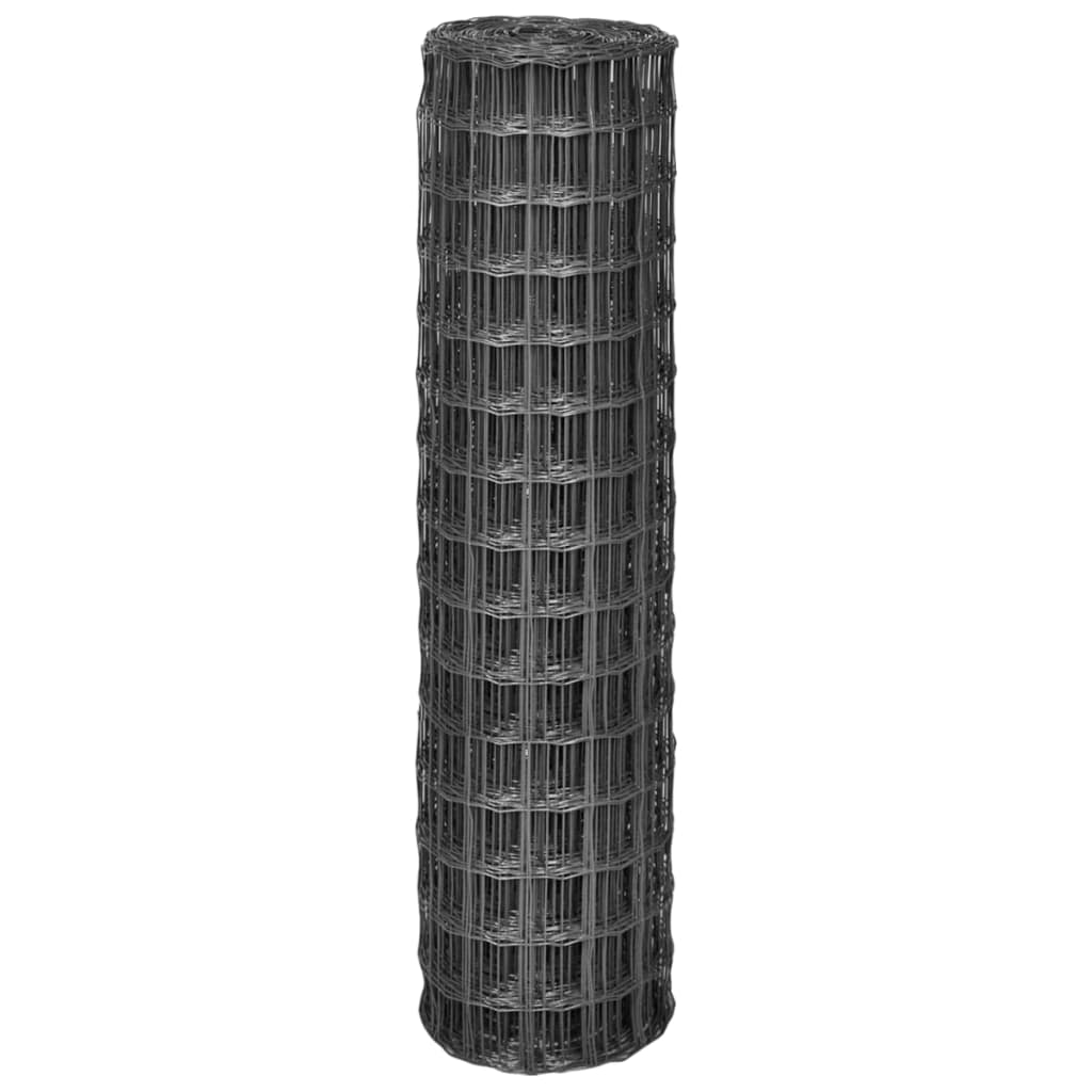vidaXL Euro ogrodzenie, stalowe, 10 x 1,5 m, szare