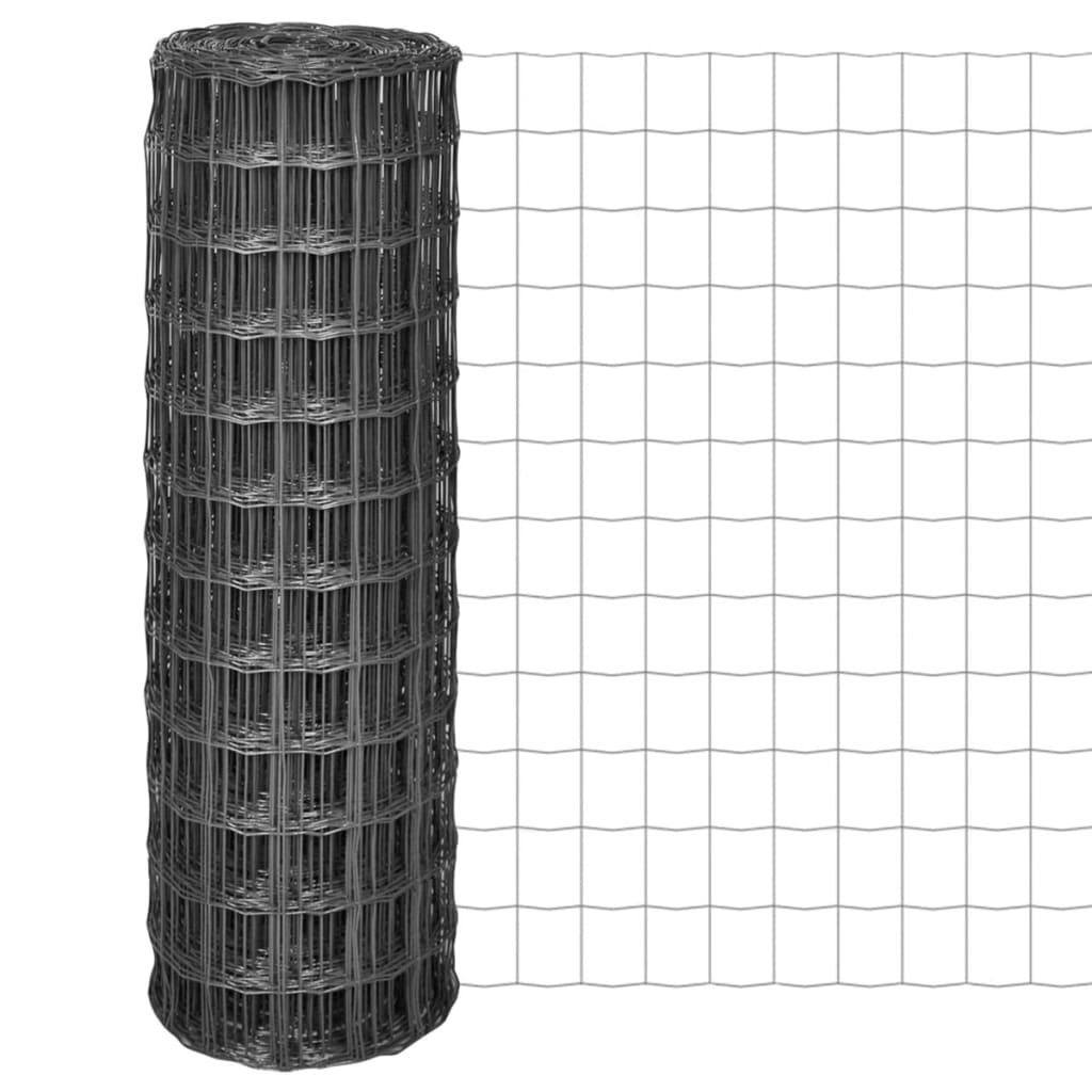 vidaXL Euro ogrodzenie, stalowe, 25 x 1,2 m, szare