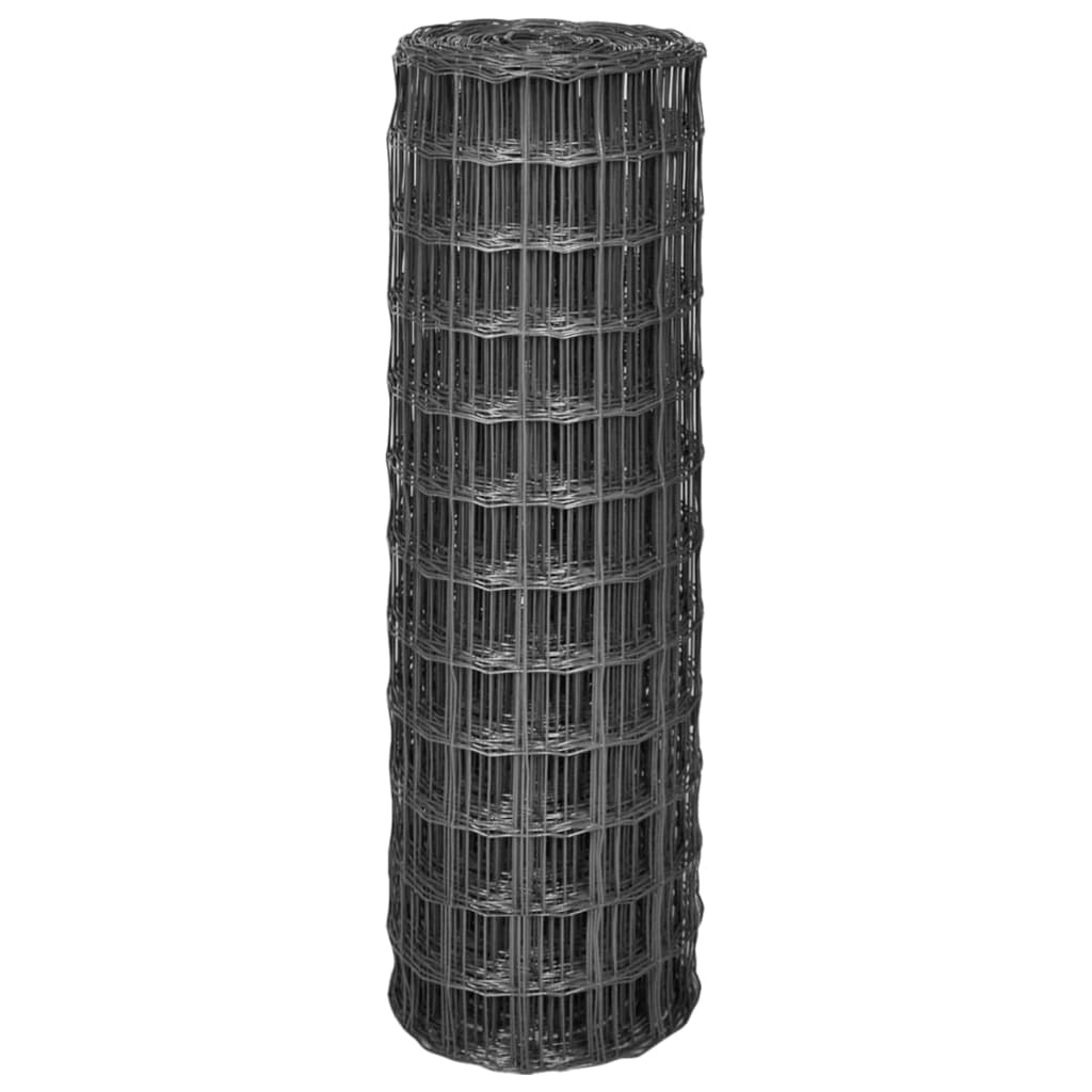 vidaXL Euro ogrodzenie, stalowe, 25 x 1,2 m, szare