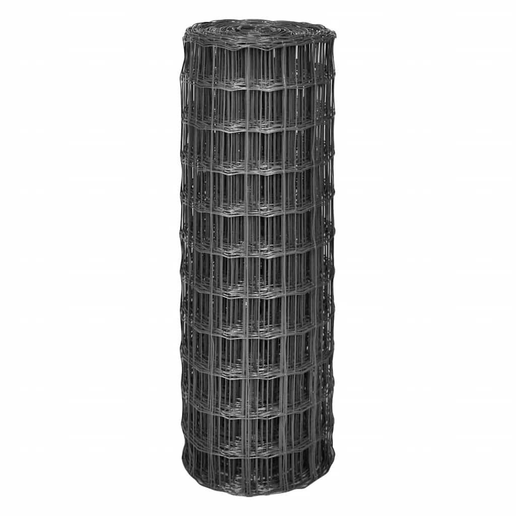 vidaXL Euro ogrodzenie, stalowe, 25 x 0,8 m, szare
