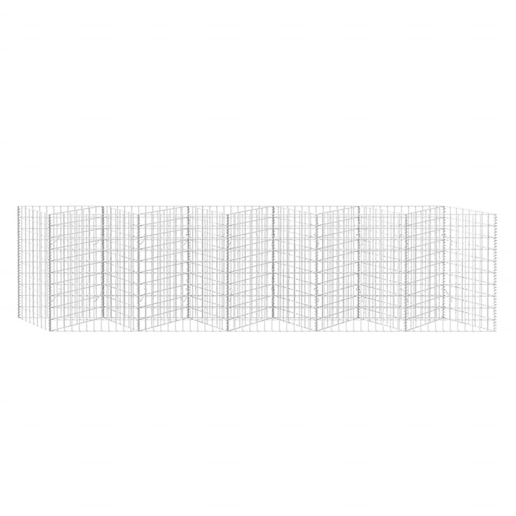 vidaXL Kosz gabionowy, galwanizowana stal, 300x30x100 cm
