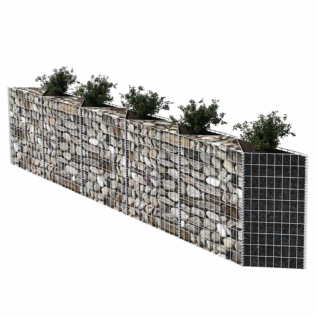 vidaXL Kosz gabionowy, galwanizowana stal, 300x30x100 cm