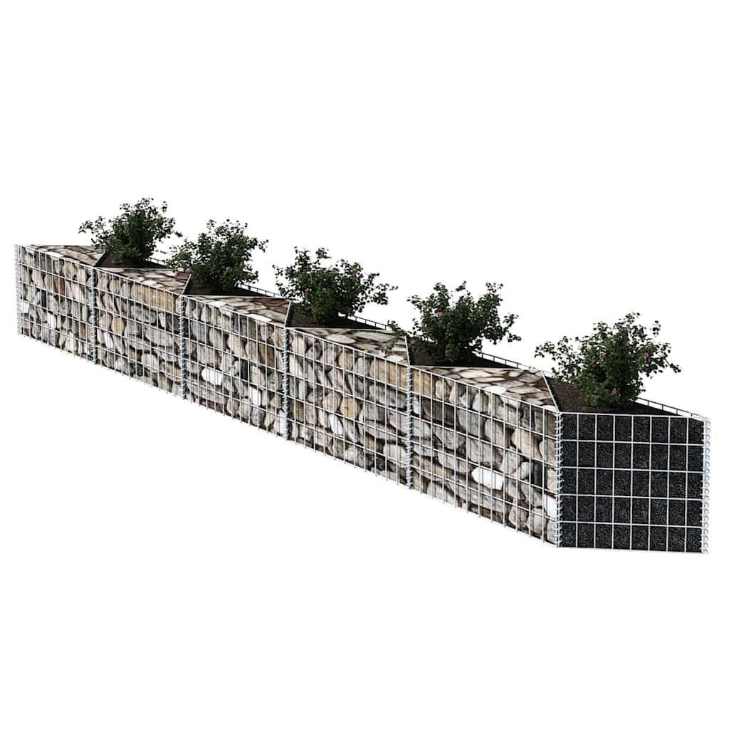 vidaXL Kosz gabionowy, galwanizowana stal, 300x30x50 cm