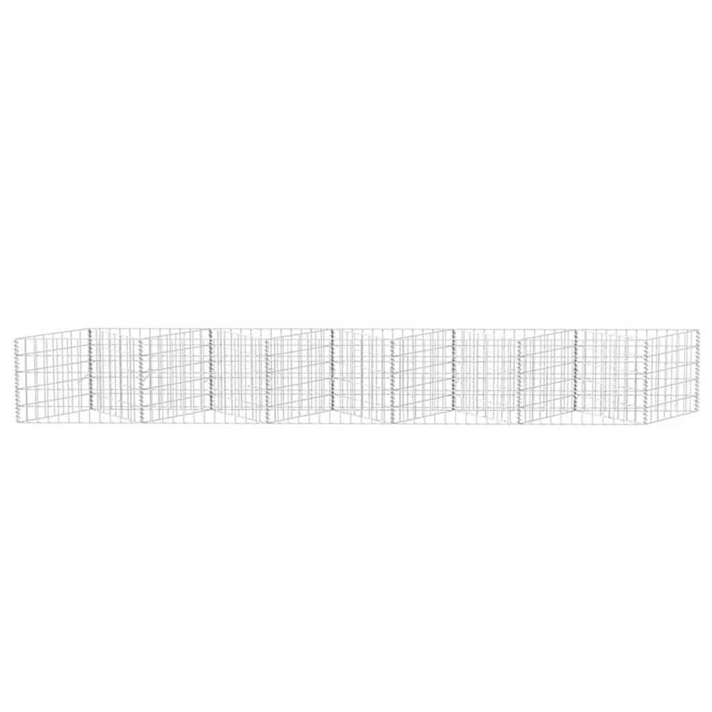 vidaXL Kosz gabionowy, galwanizowana stal, 300x30x50 cm