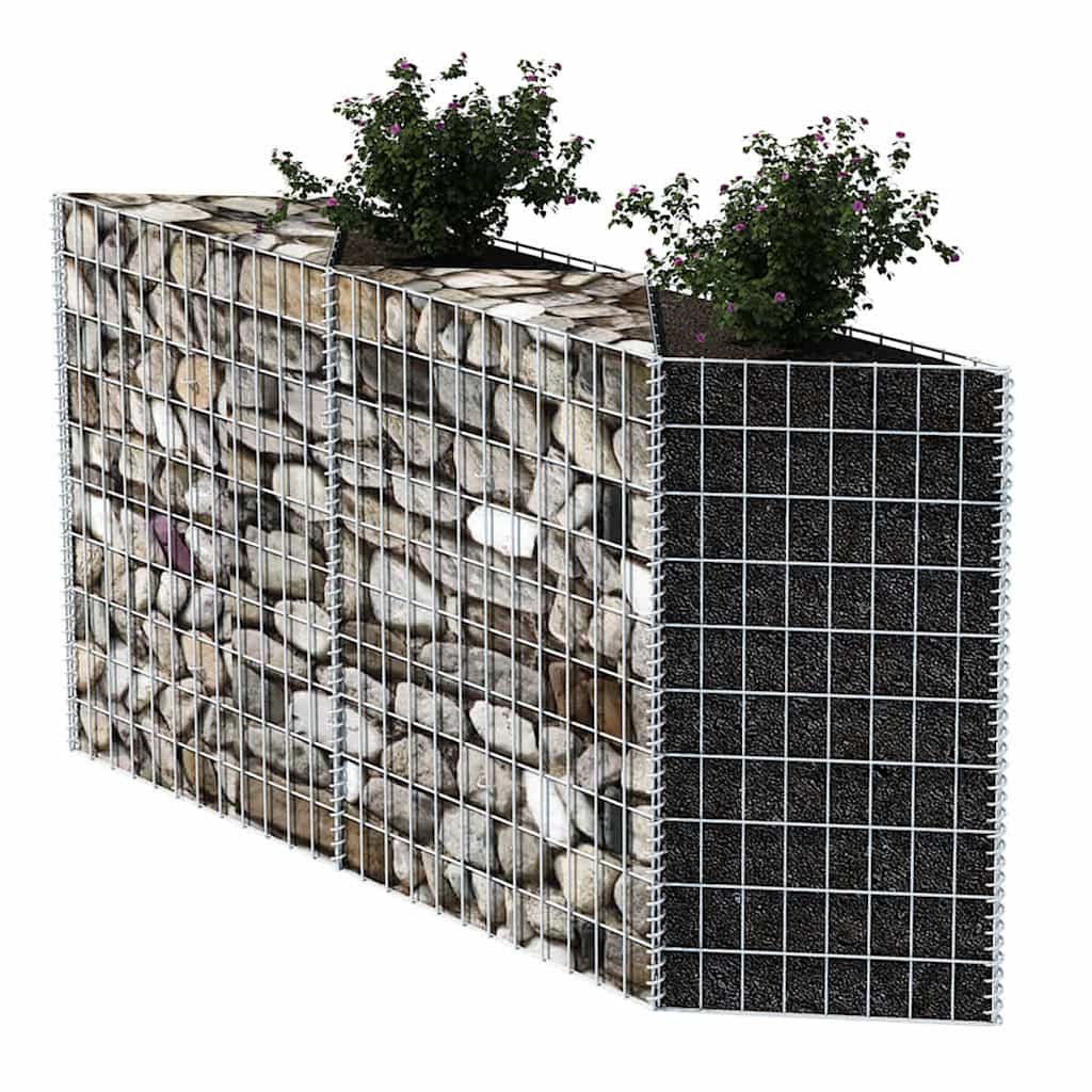 vidaXL Kosz gabionowy, galwanizowana stal, 120x30x100 cm