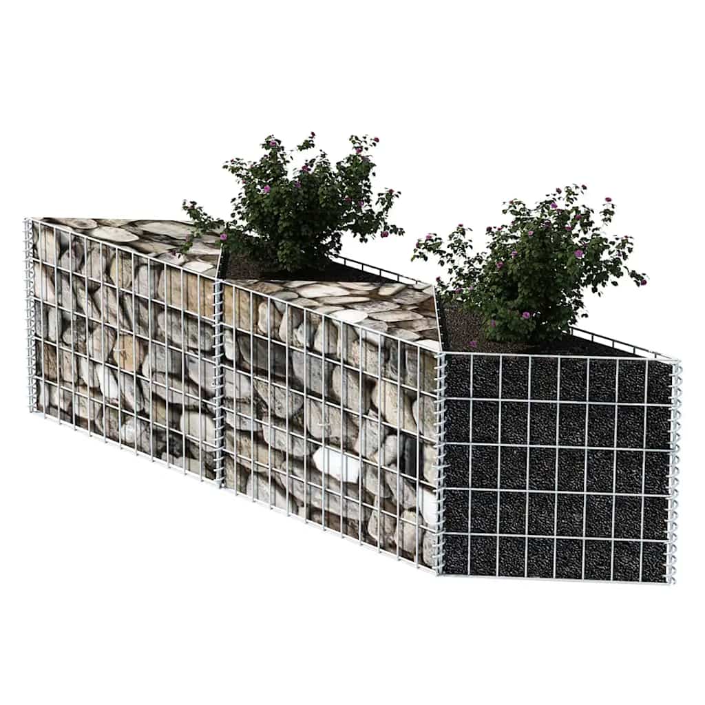 vidaXL Kosz gabionowy, galwanizowana stal, 120x30x50 cm