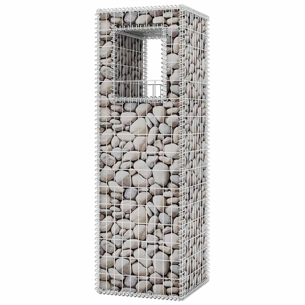 vidaXL Kosze gabionowe kolumny - donice, 2 szt., 50x50x160 cm
