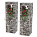 vidaXL Kosze gabionowe kolumny - donice, 2 szt., 50x50x160 cm