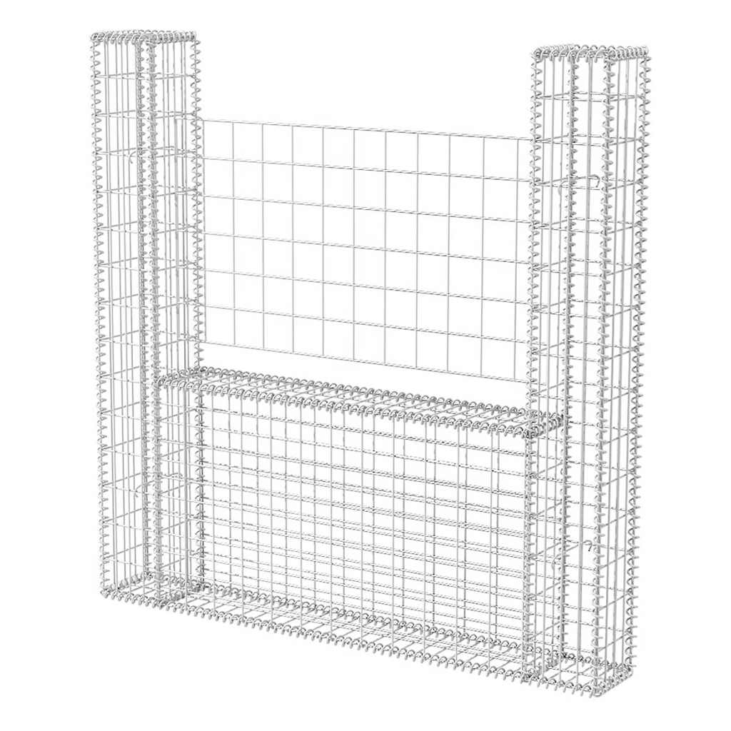 vidaXL Kosz gabionowy w kształcie litery U, stal, 160x20x150 cm