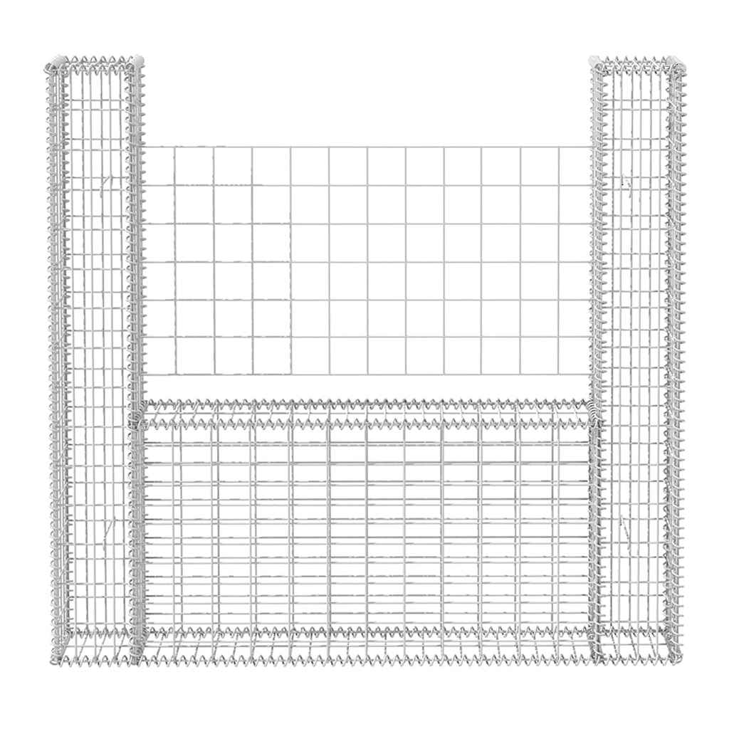 vidaXL Kosz gabionowy w kształcie litery U, stal, 160x20x150 cm