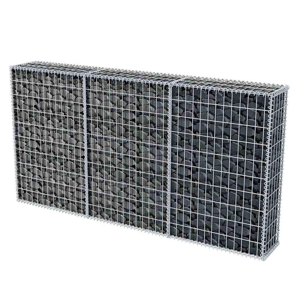 vidaXL Kosz gabionowy, stal galwanizowana, 200x30x100 cm