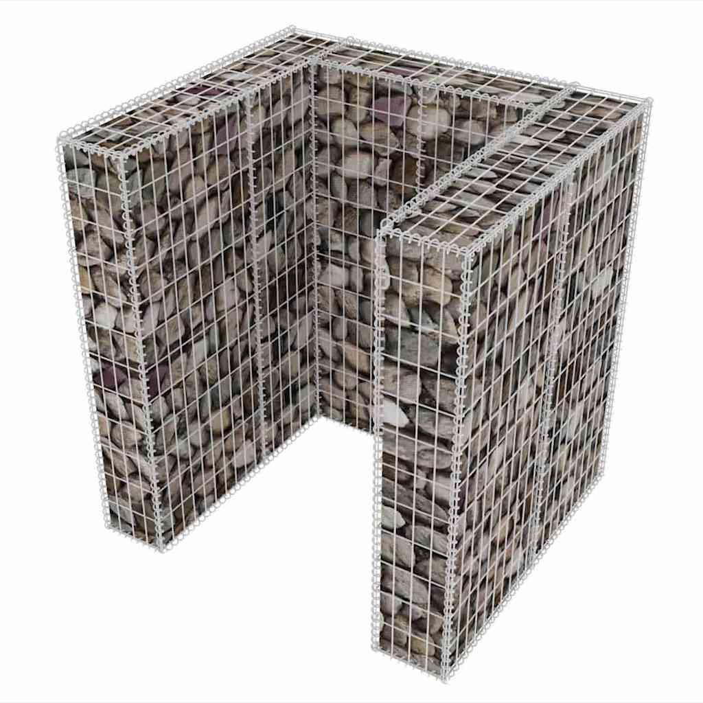 vidaXL Gabion do osłonięcia kosza na śmieci, 110x100x120 cm