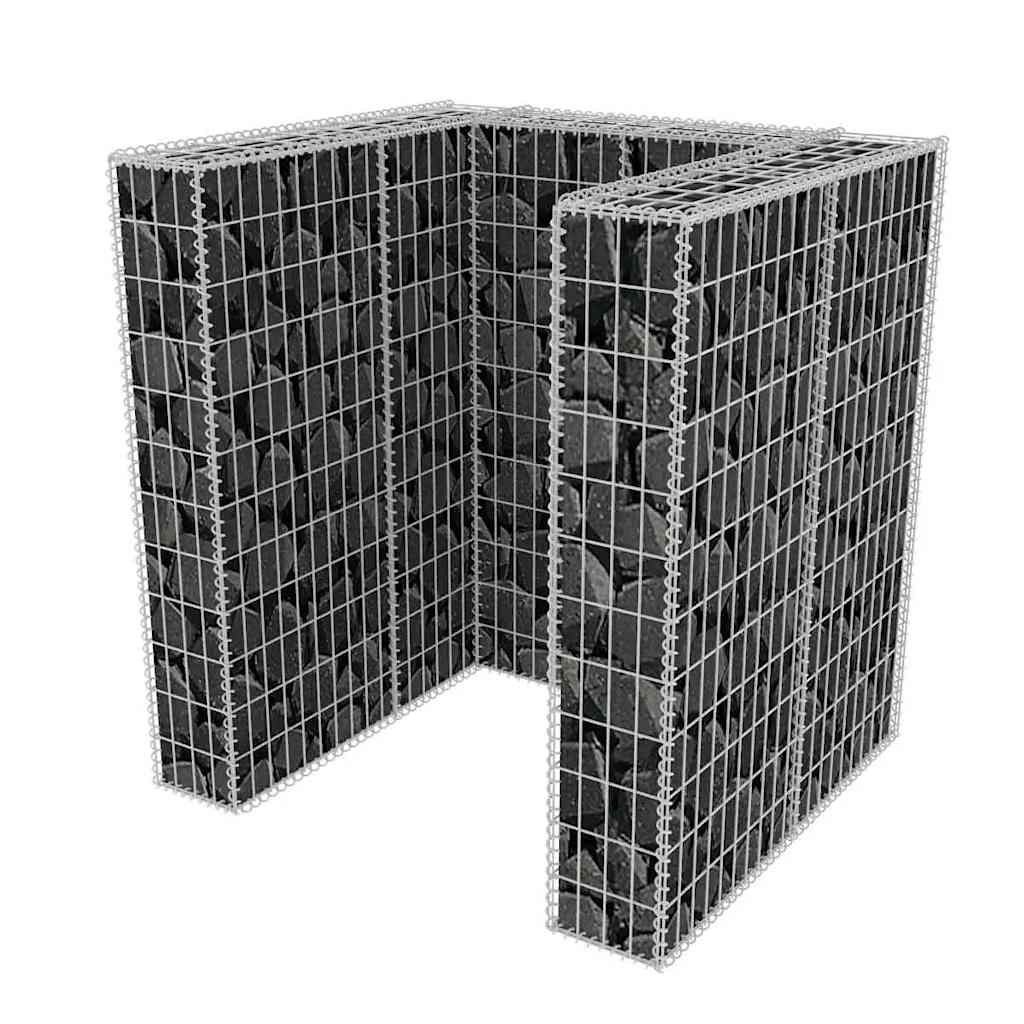 vidaXL Gabion do osłonięcia kosza na śmieci, 110x100x120 cm