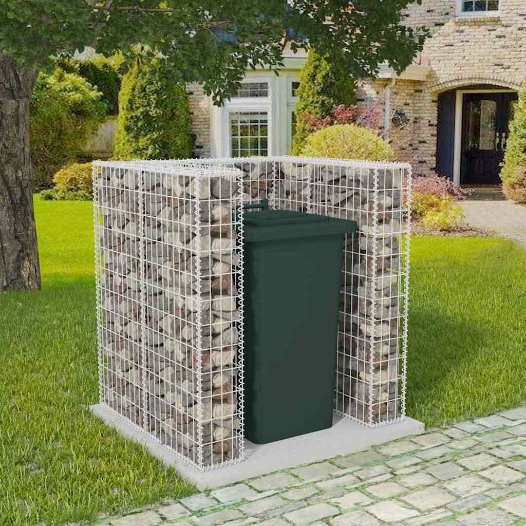 vidaXL Gabion do osłonięcia kosza na śmieci, 110x100x120 cm
