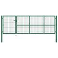 vidaXL Brama ogrodowa ze słupkami 350x100 cm, stal, zielona