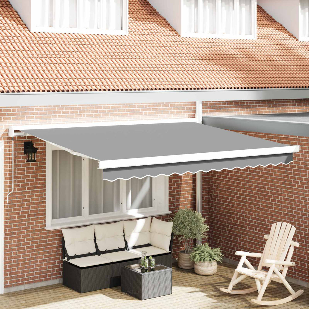 vidaXL Rama manualnej markizy 3,5 x 2,5 m Biały