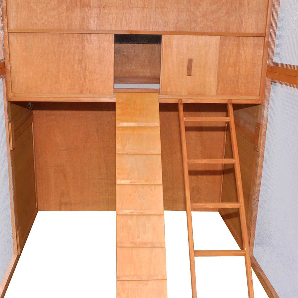 vidaXL Kurnik z drewna, 295 x 163 x 170 cm