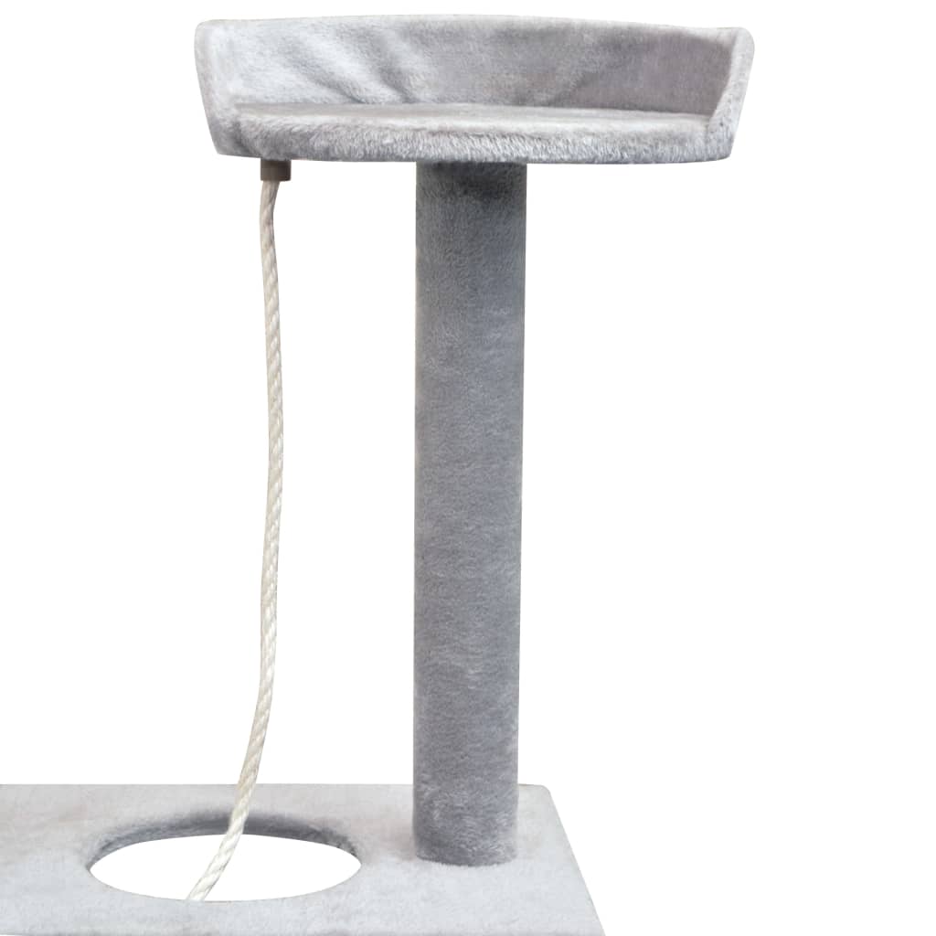 vidaXL Drapak dla kota z słupkami do drapania, 150 cm, kolor szary
