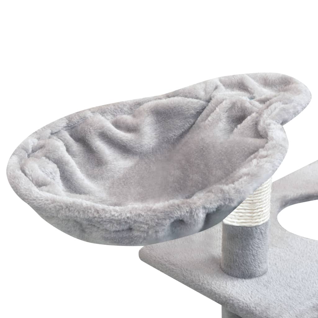 vidaXL Drapak dla kota z słupkami do drapania, 150 cm, kolor szary