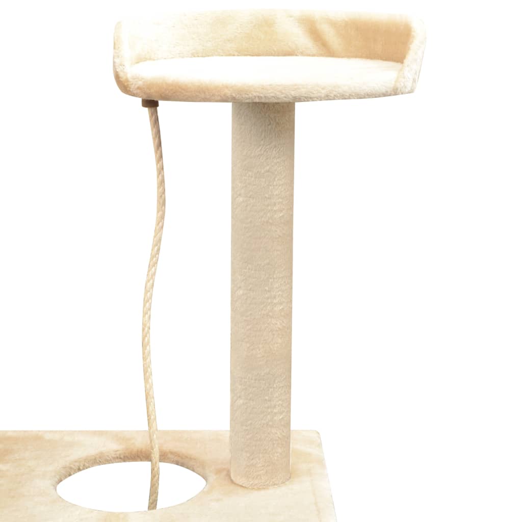 vidaXL Drapak dla kota z sizalowymi słupkami, 150 cm, beżowy