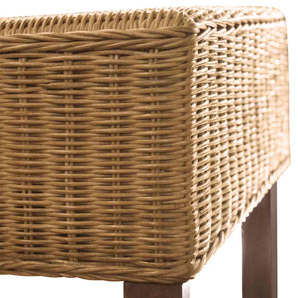 vidaXL Krzesła stołowe, 2 szt., brązowe, naturalny rattan
