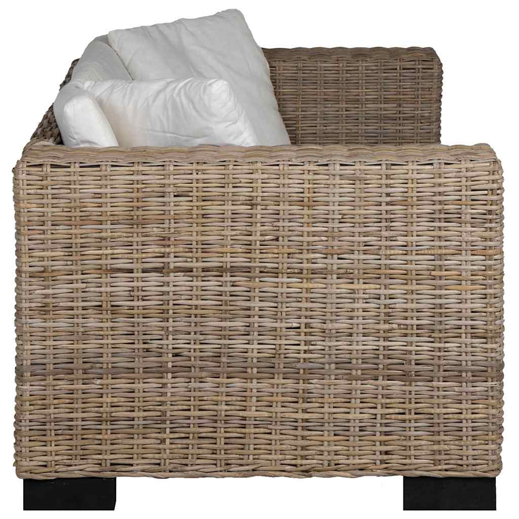 vidaXL Kanapa ogrodowa 2-osobowa, zestaw 7 elementów, rattan