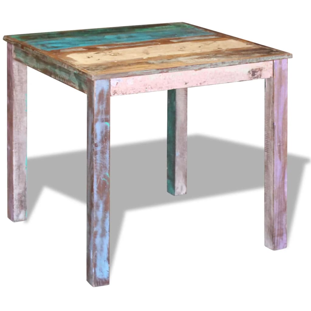 vidaXL Stół do jadalni, lite drewno z recyklingu, 80x82x76 cm