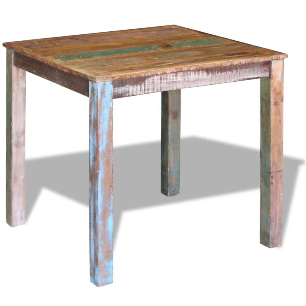 vidaXL Stół do jadalni, lite drewno z recyklingu, 80x82x76 cm