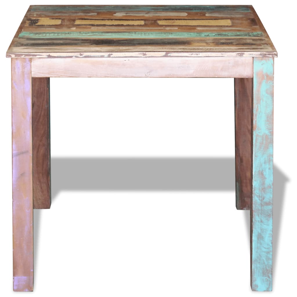 vidaXL Stół do jadalni, lite drewno z recyklingu, 80x82x76 cm