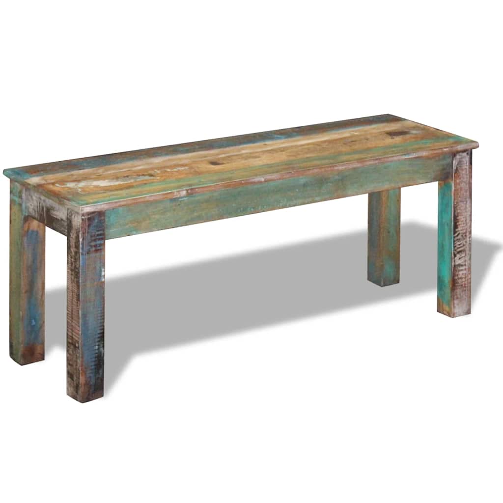 vidaXL Ławka z drewna odzyskanego, 110x35x45 cm