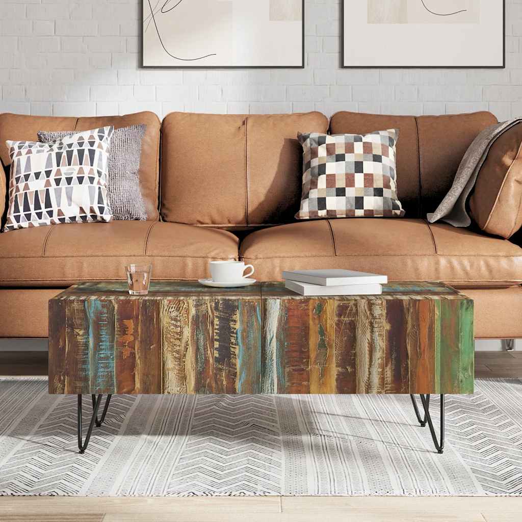 vidaXL Stolik kawowy z drewna odzyskanego, 100x50x38 cm
