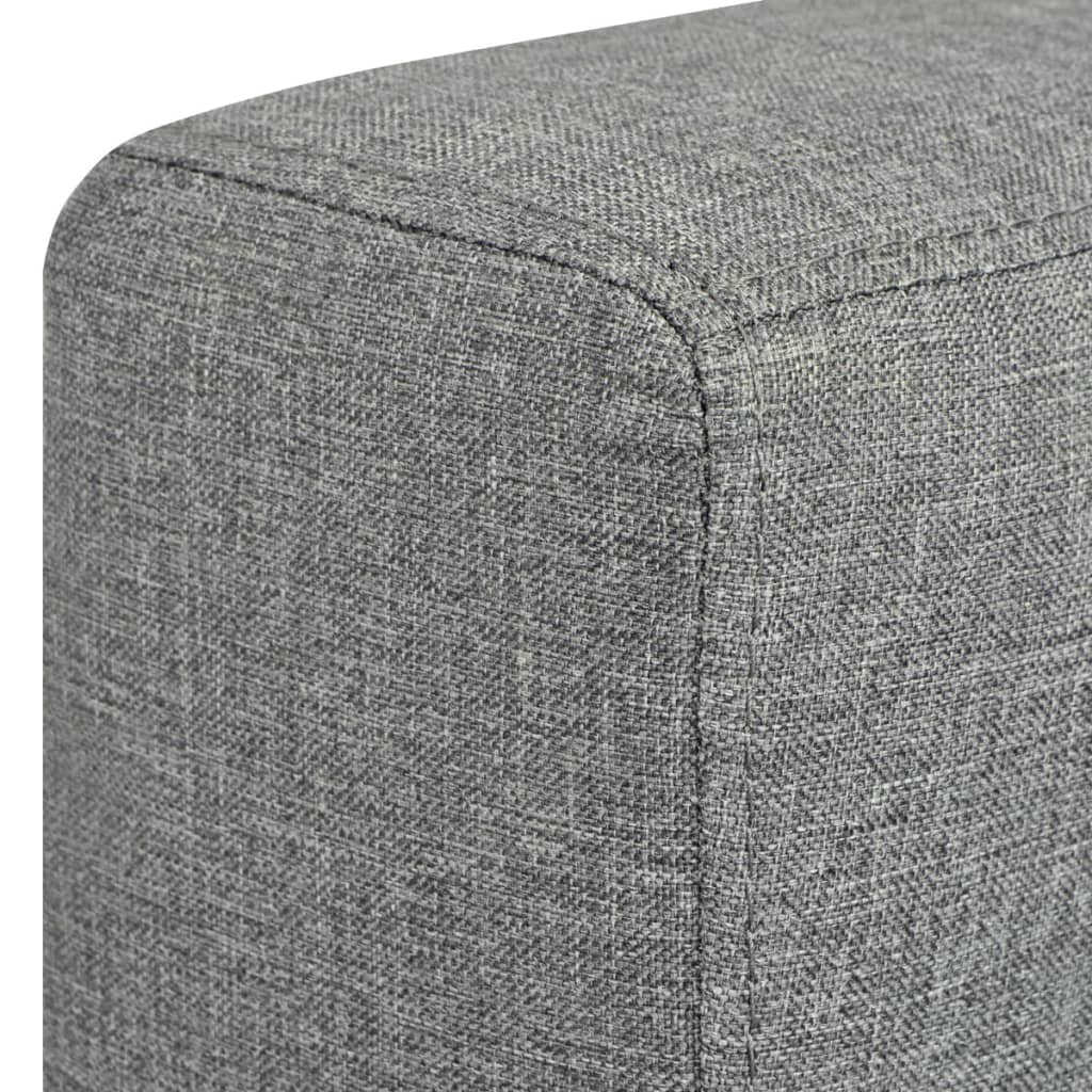 vidaXL 2 osobowa sofa tapicerowana jasnoszara