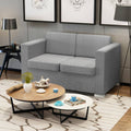 vidaXL 2 osobowa sofa tapicerowana jasnoszara