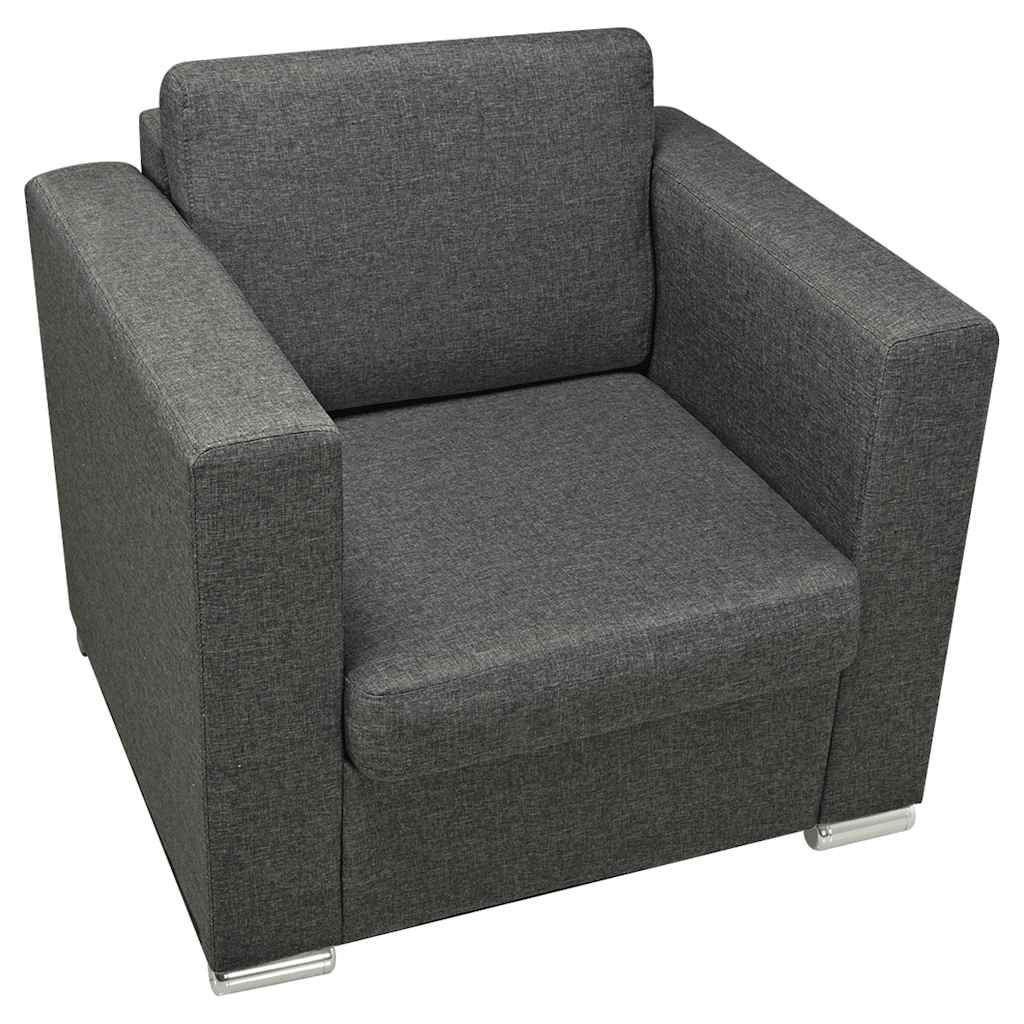 vidaXL Fotel, ciemnoszary, tkanina