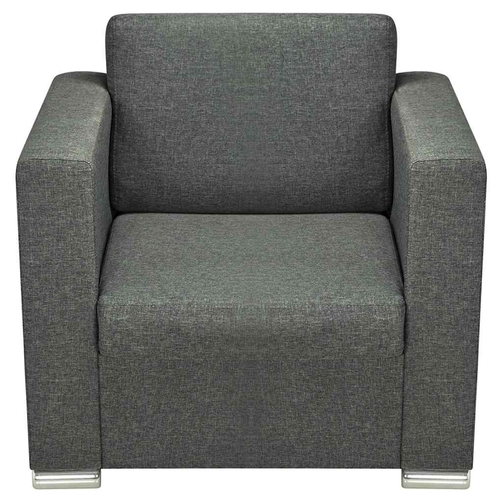 vidaXL Fotel, ciemnoszary, tkanina